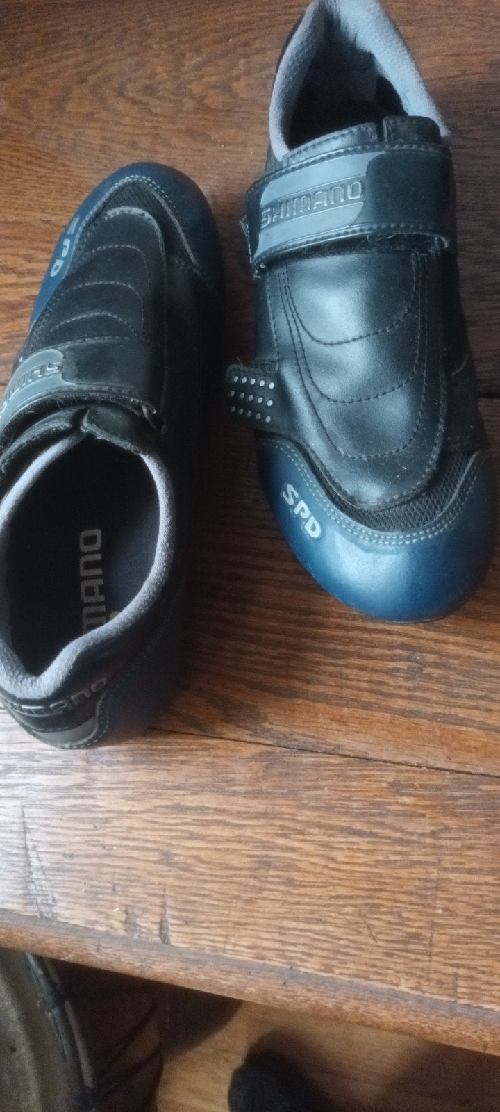 Shimano SPD fietsschoenen met click, maat 44blauw/zwart, Fietsen en Brommers, Fietsaccessoires | Fietskleding, Gebruikt, Heren