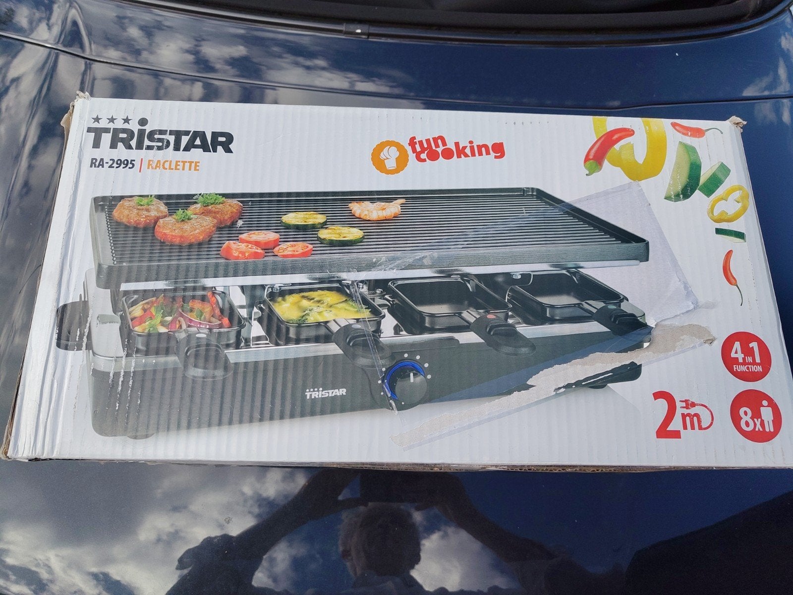 Tristar RA-2995 Raclette Grill - 8 Personen, 1400W, Witgoed en Apparatuur, Ophalen, Zo goed als nieuw, 8 personen of meer