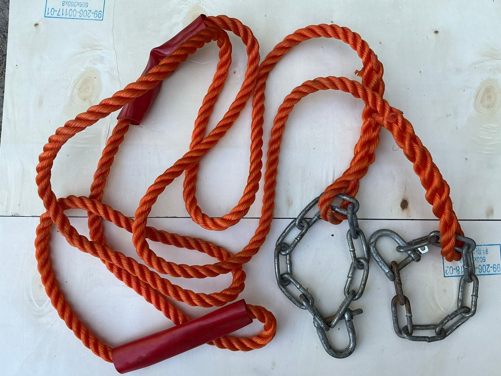 Stevige Sleepkabel met Kettingen - Oranje, Ophalen, Gebruikt