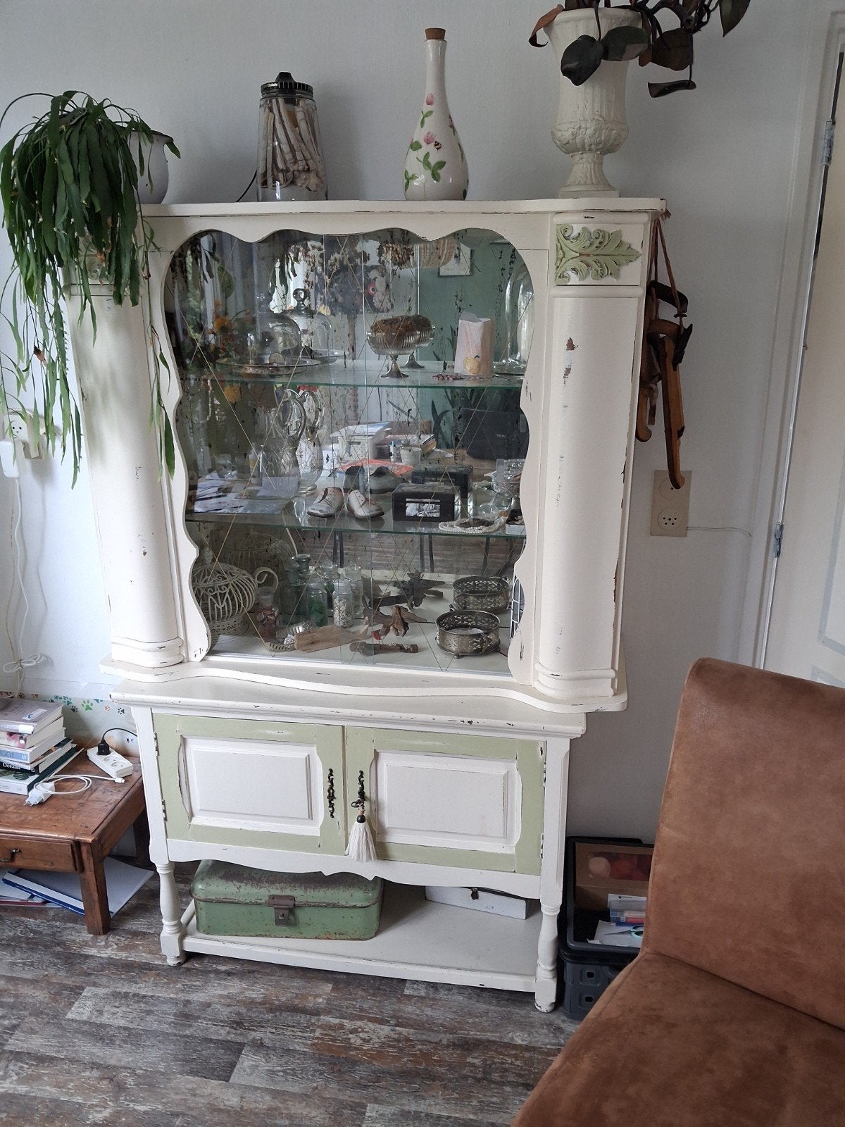 Brocante buffetkast, Ophalen, Gebruikt, 25 tot 50 cm, 200 cm of meer