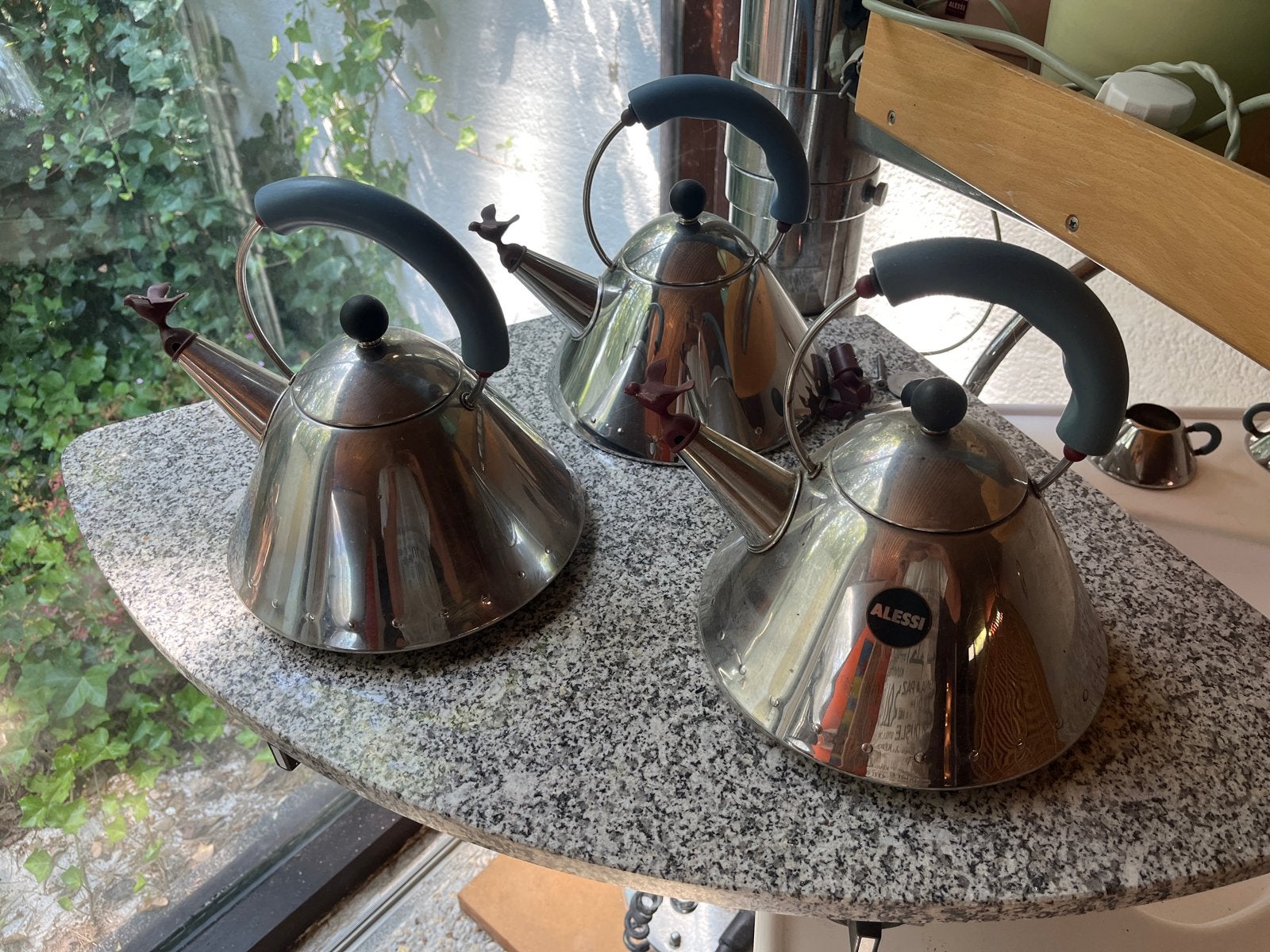 Alessi fluitketels - Set van 3, Gebruikt, Zilver, Alsssi, Ophalen
