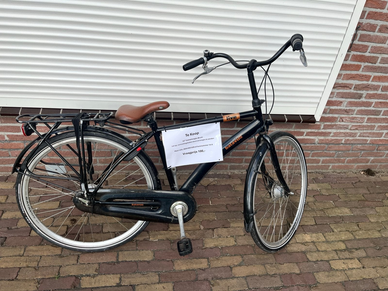 Batavus jongensfiets 48cm, Ophalen, Gebruikt, 26 inch of meer