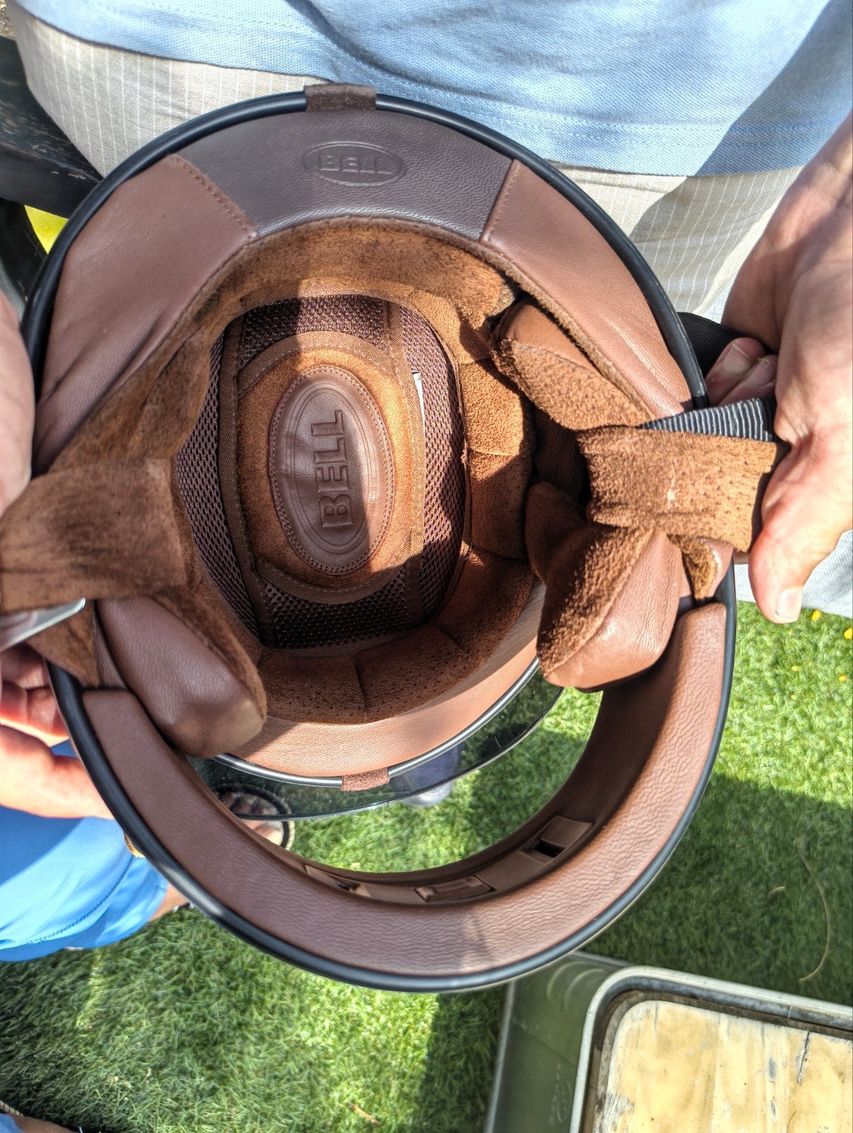 Bell integraalhelm maat S – 3x gedragen – Echt leer, Ophalen, Zo goed als nieuw, Small, BELL