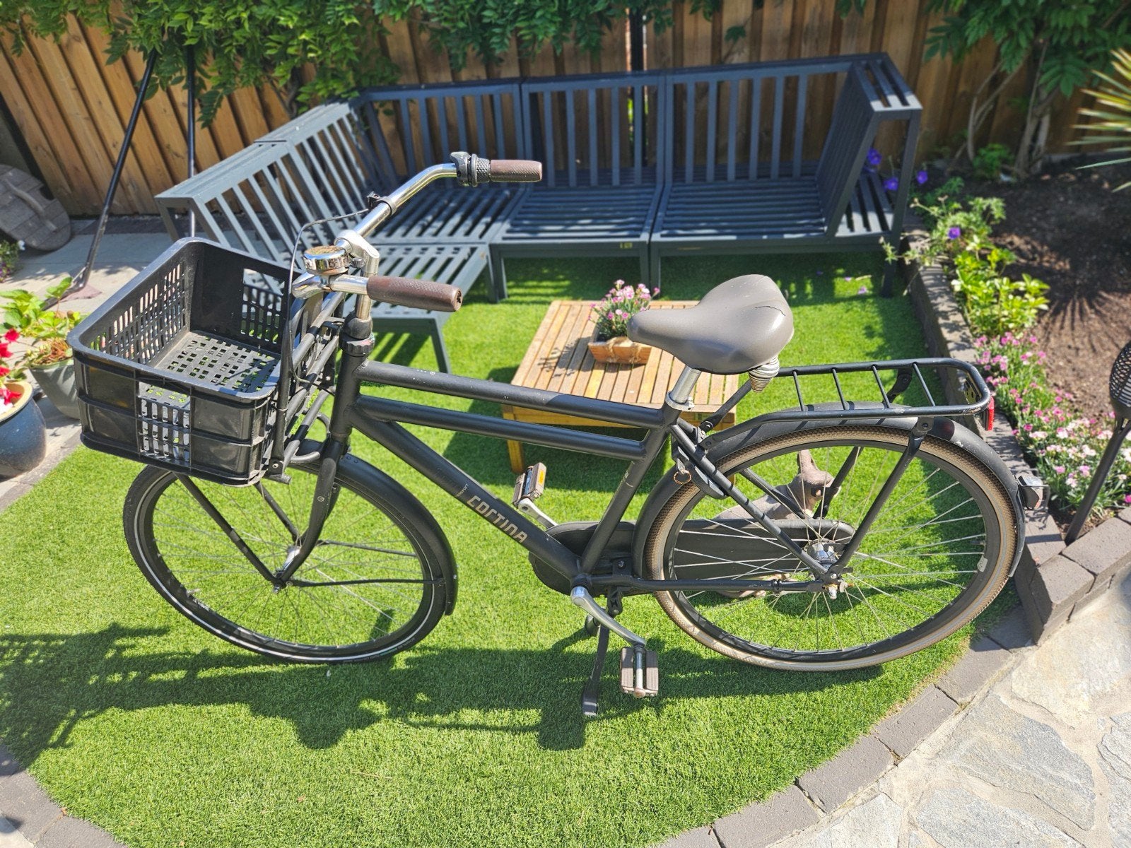 Cortina fiets met mand - Gebruikt, Fietsen en Brommers, Fietsen | Dames | Damesfietsen, Gebruikt, Overige merken, Ophalen of Verzenden