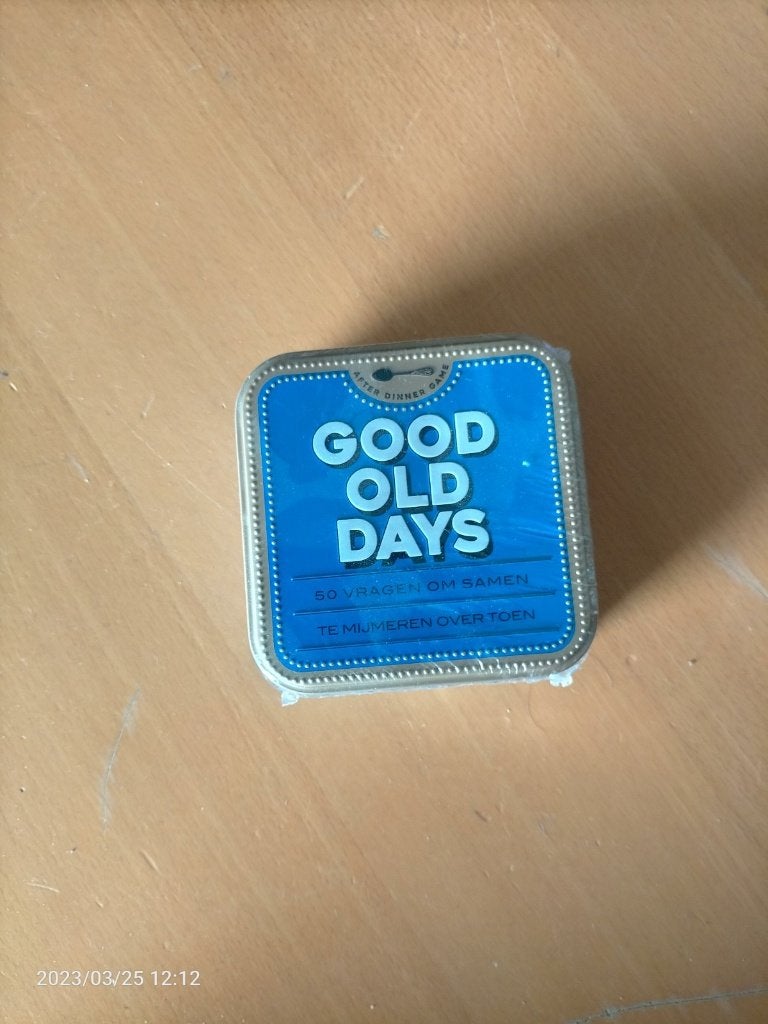 Blik good old days met kaarten spel, Verzamelen, Ophalen of Verzenden, Zo goed als nieuw, Overige