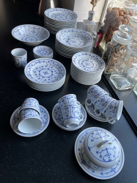Serviesdelen Jäger Blauw Saks GDR, Ophalen, Overige merken, Zo goed als nieuw, Bord(en)