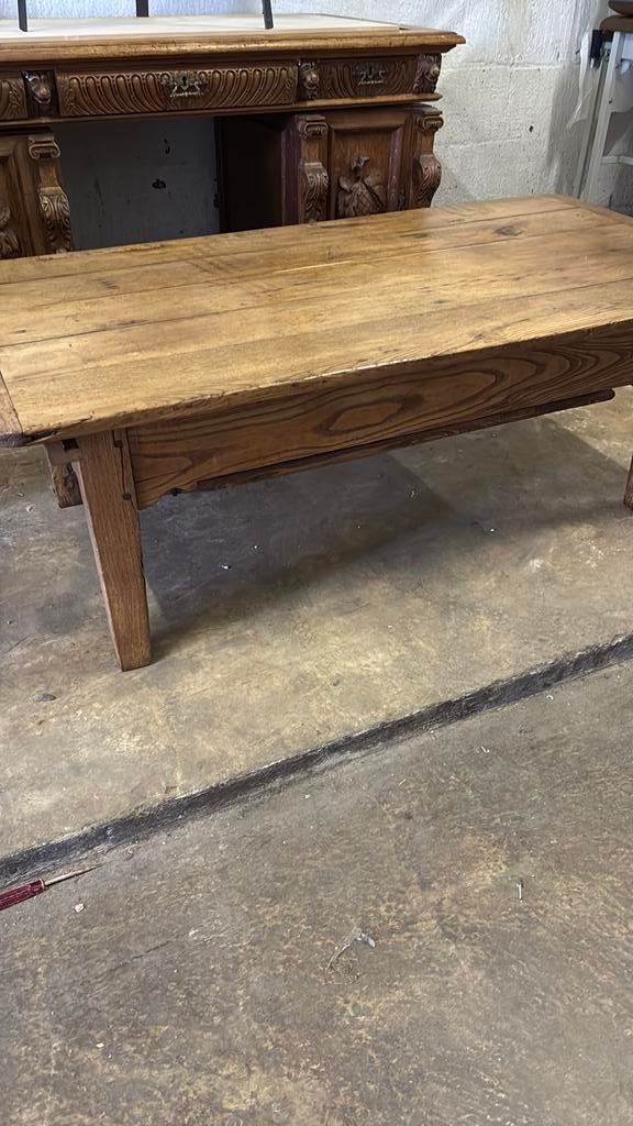 Antieke Bakkers tafel, 100 tot 150 cm, Zo goed als nieuw, Minder dan 50 cm, Rechthoekig