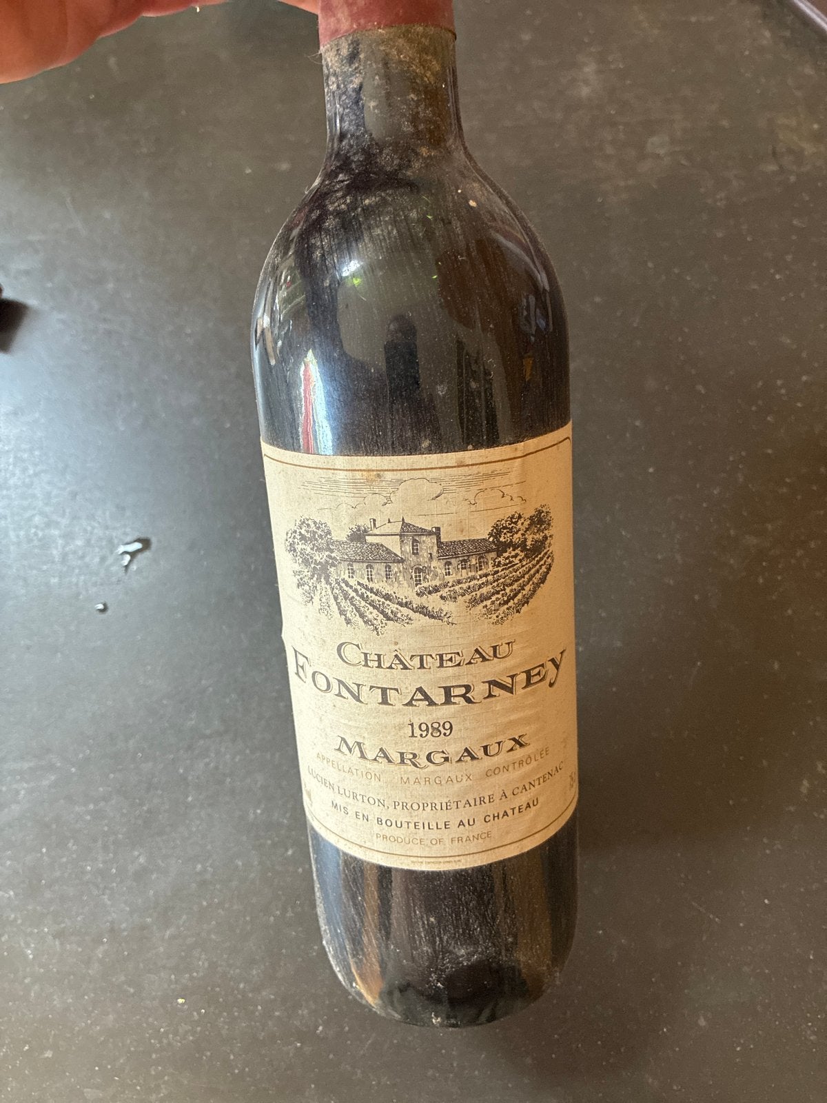 Château Fontarney Margaux 1989 - Rode Wijn, Ophalen of Verzenden, Gebruikt, Frankrijk, Rode wijn