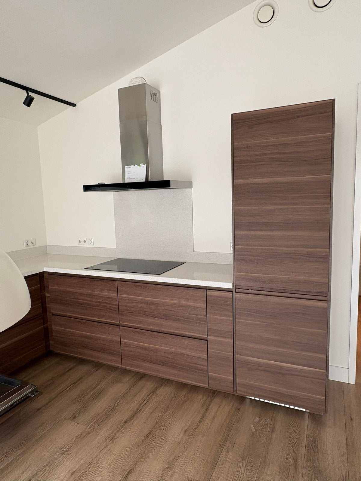 Moderne afzuigkap - RVS en glas, Witgoed en Apparatuur, Ophalen of Verzenden, Gebruikt, Inbouw, Vlakschermkap