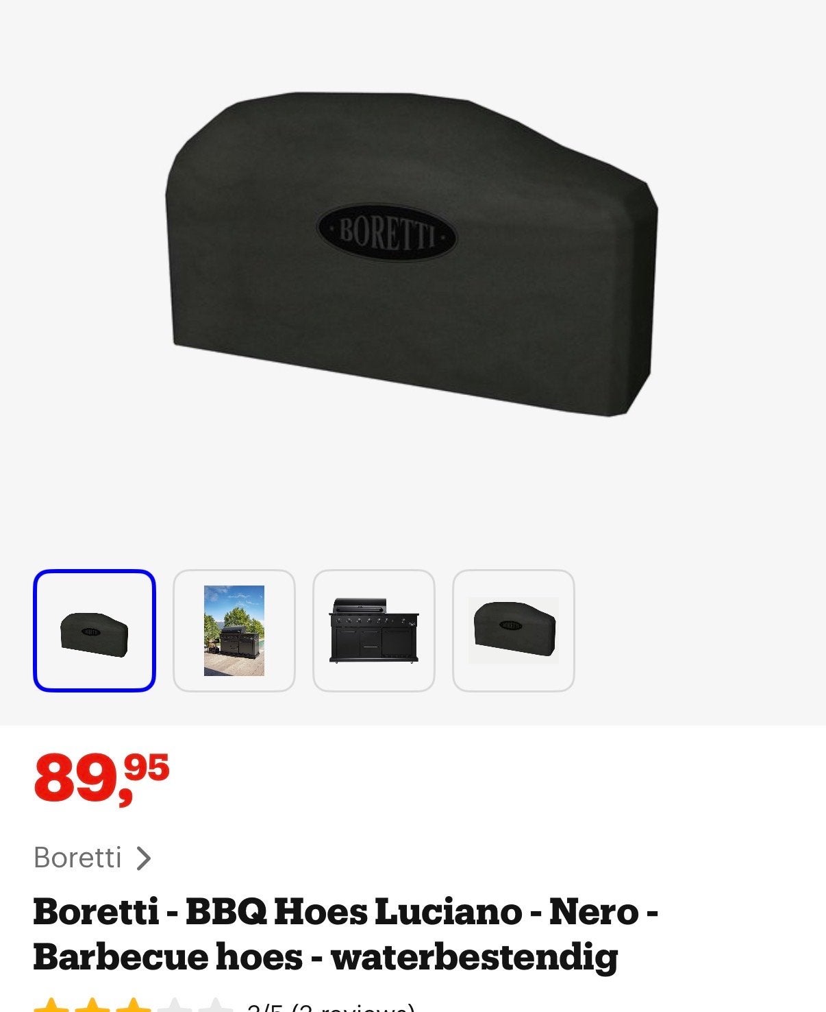 Nieuwe Boretti barbecue hoes - Luciano Nero, Ophalen of Verzenden, Nieuw