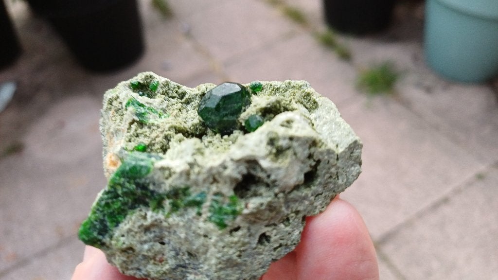 202614 Groene Demantoiet Demantoid Granaat Iran, Ophalen of Verzenden, Mineraal