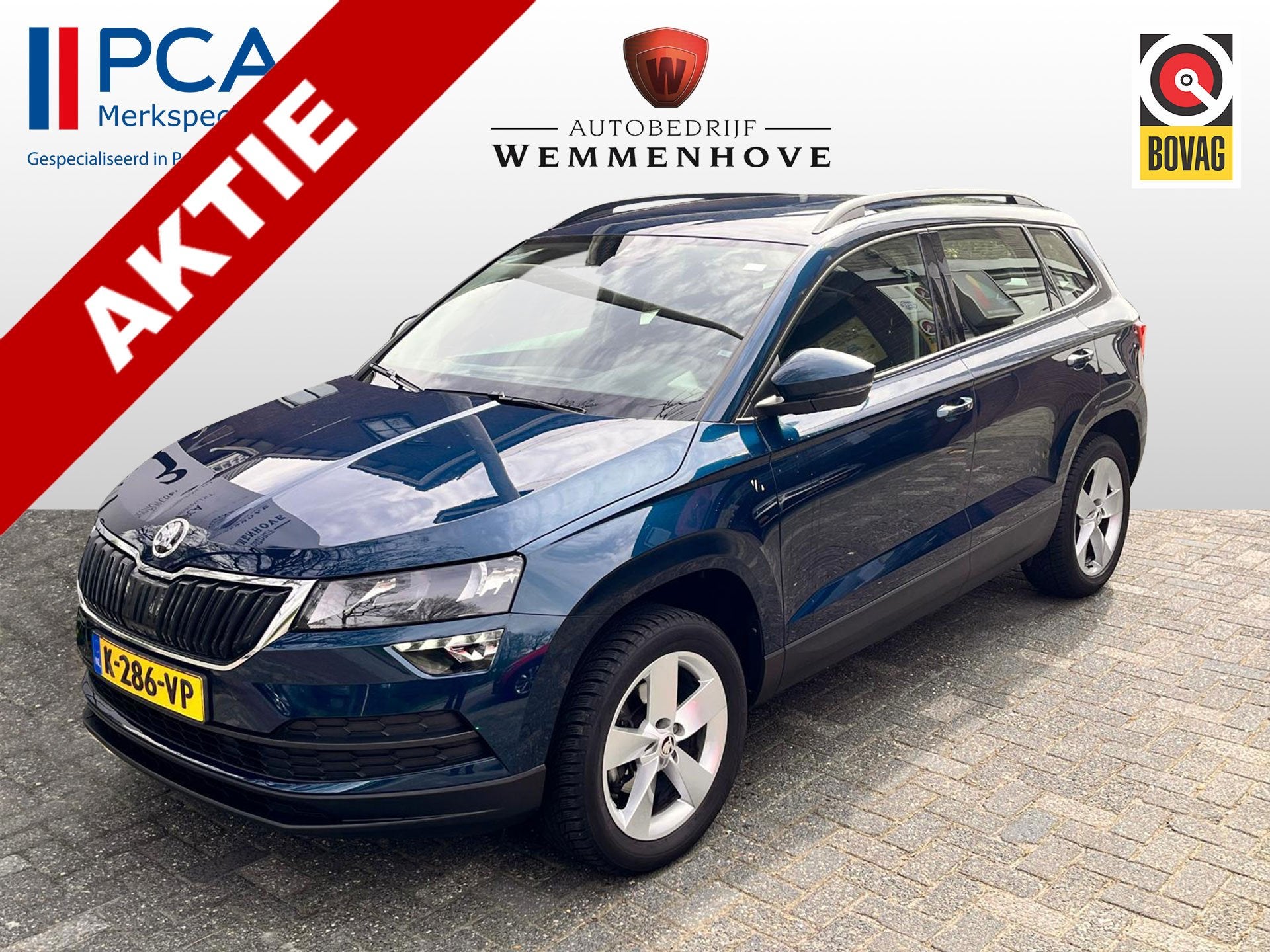 Skoda Karoq 1.0 TSI Business Edition Airco-Ecc/Alu wielen/Mi, Auto's, Voorwielaandrijving, 12 maanden, Stof, Gebruikt