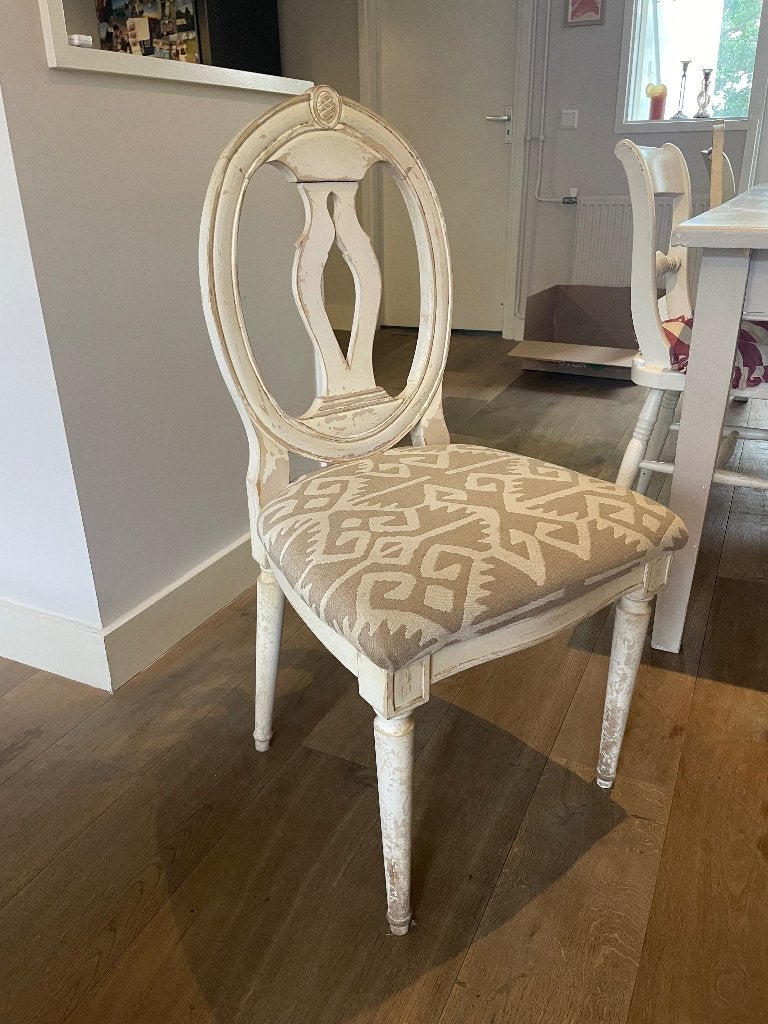 Eetkamerstoelen landelijk, Huis en Inrichting, Ophalen, Gebruikt, Wit, Vijf, Zes of meer stoelen