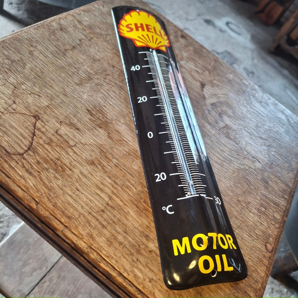 SHELL Thermometer - Emaille, Ophalen of Verzenden