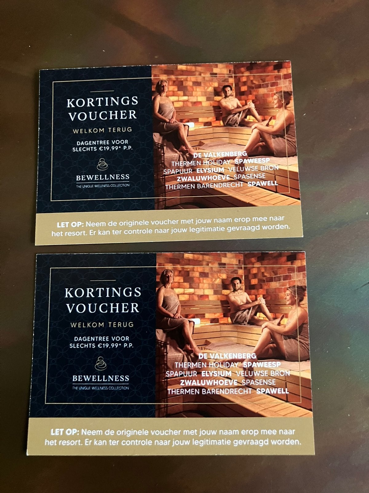 Kortingsvouchers 4 pers. sauna bewellness diverse welness, Twee personen, Kortingsbon, Spa of Sauna