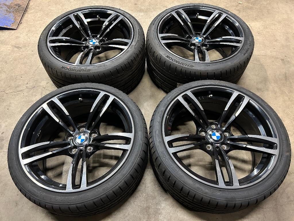 19 inch originele velgen + zomerbanden BMW M2 F87 style M437, Auto-onderdelen, Banden en Velgen, 19 inch, 265 mm, Banden en Velgen