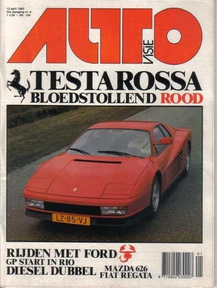 Autovisie 8 1985 : Ferrari Testarossa - Mercedes Benz Coupe, Ophalen of Verzenden, Gelezen, Algemeen