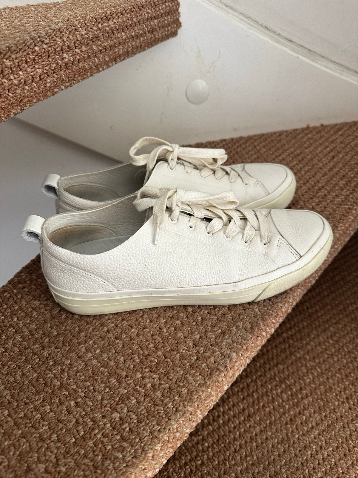 Massimo Dutti Leren Sneakers, Ophalen of Verzenden, Gedragen, Wit, Sneakers of Gympen
