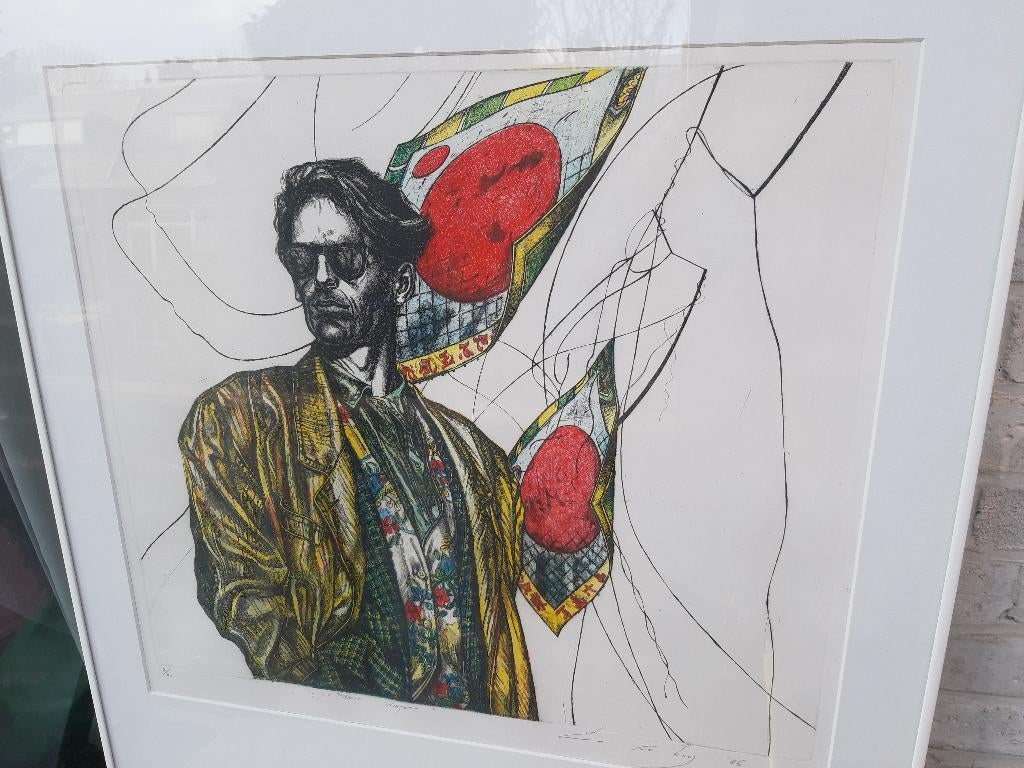 Ed van der Kooy - Waiting for the Catalina, origineel, Antiek en Kunst, Kunst | Litho's en Zeefdrukken, Ophalen