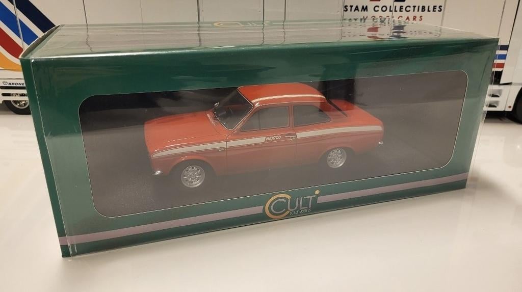 Cult Scale Models Ford Escort Mexico Red - 1973, Overige merken, Auto, Ophalen of Verzenden, Zo goed als nieuw