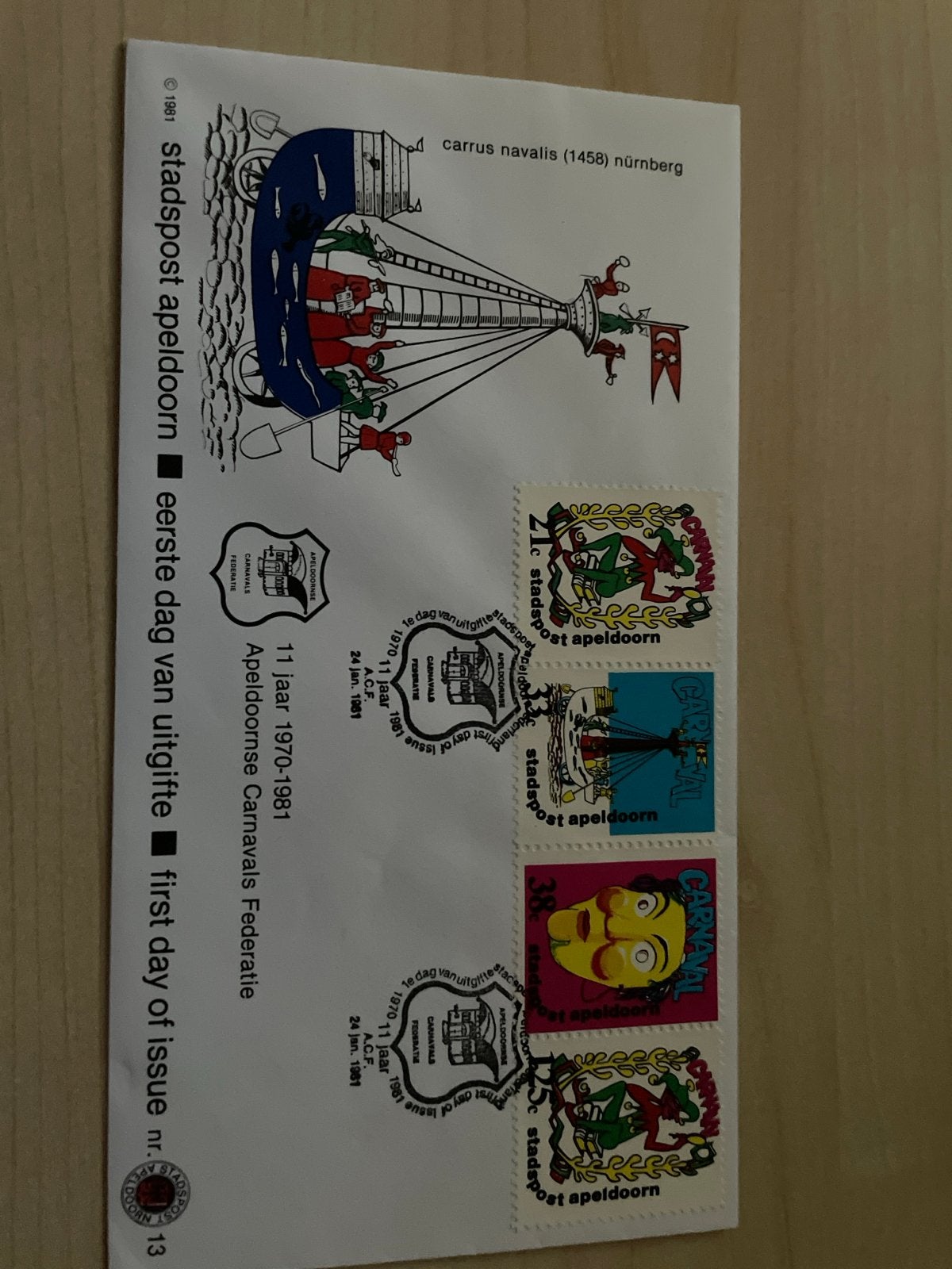 Stadspost Apeldoorn Eerste Dag van Uitgifte 1981, Postzegels en Munten, Ophalen of Verzenden, Na 1940, Gestempeld