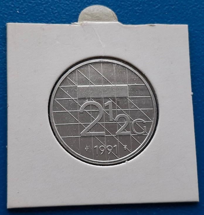 2 1/2 gulden 1991 - Beatrix in munthouder, Verzenden, Koningin Beatrix, 2½ gulden, Losse munt