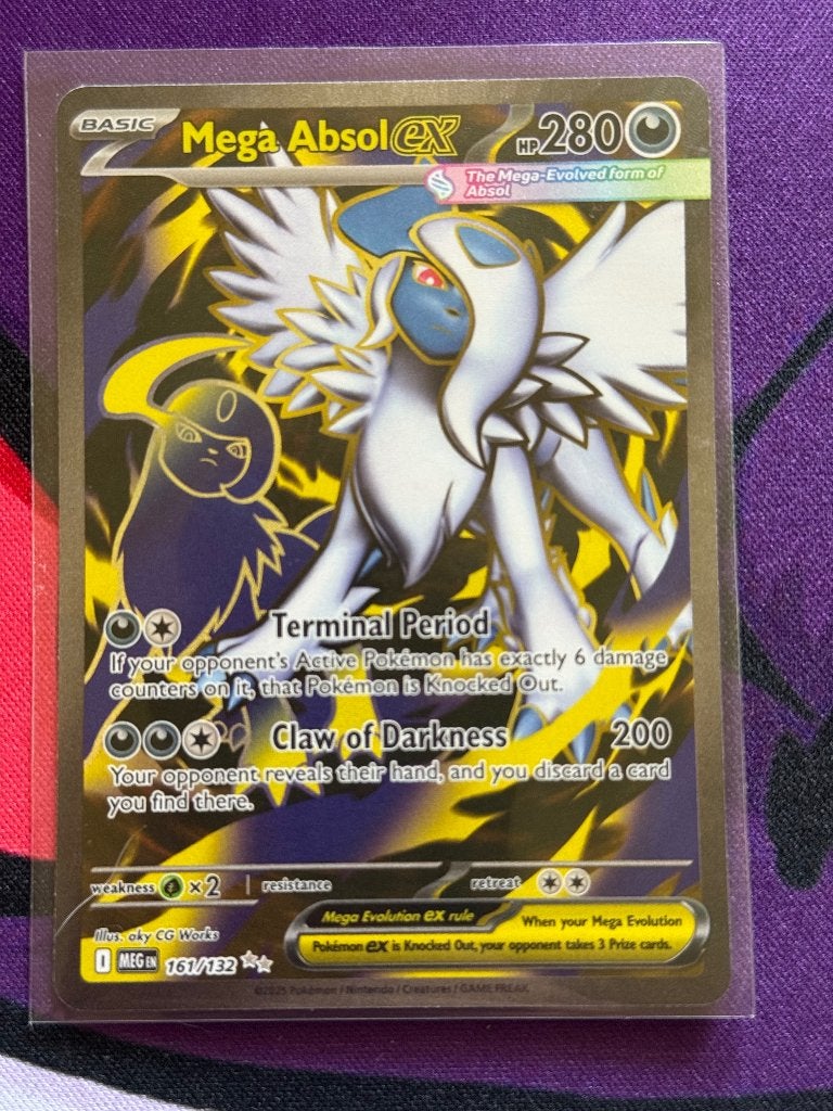 Pokemon mega absol 161/132, Verzenden, Nieuw, Losse kaart, Foil