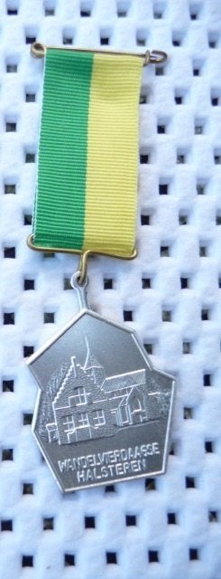 1 SPECIALEMEDAILLE HALSTEREN ZILVERKL VINTAGE OOK V KARNAVAL, Verzenden, Zilver, Nederland