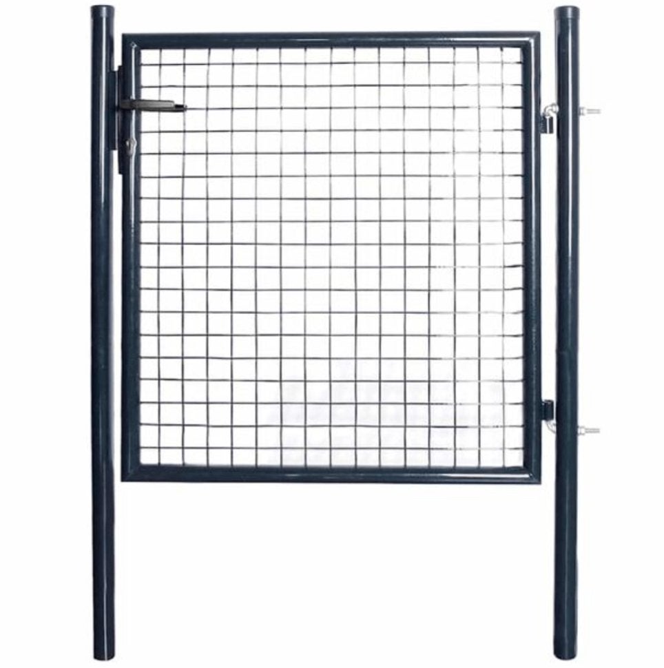 Tuinpoort met slot - 100x140 cm - Antraciet, Ophalen of Verzenden, Nieuw, IJzer, Tuinhek