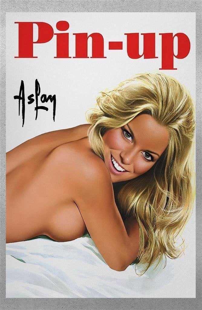 ASLAN sexy retro naakt pin up kunst Art Print Poster #3, Verzenden, Zo goed als nieuw