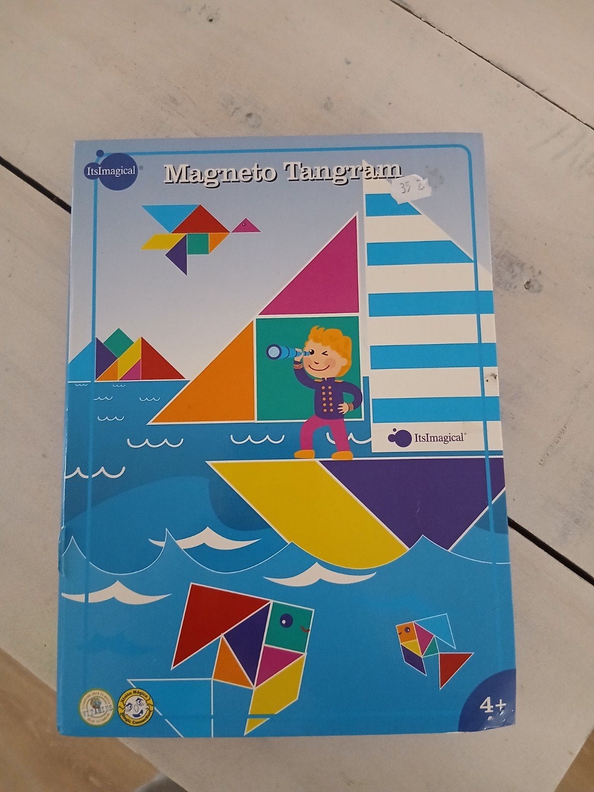 Itsimagical Magneto Tangram Puzzelspel, Ophalen of Verzenden, Zo goed als nieuw, Puzzelen