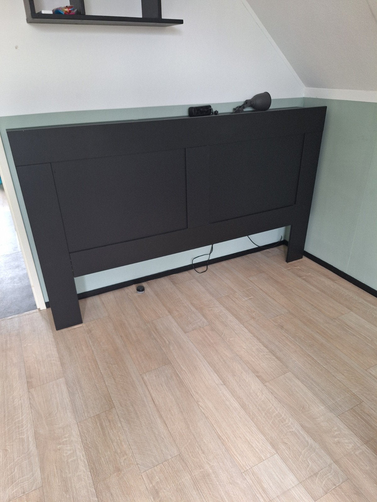 Hoofdbord Ikea Brimnes zwart, Ophalen, Gebruikt, Zwart, Tweepersoons