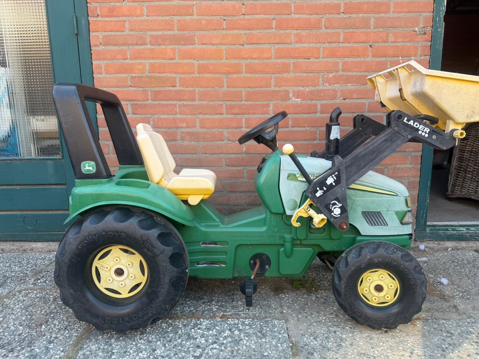 Te koop: John Deere traptracktor met orginele JD klokjes, Ophalen, Zo goed als nieuw, Overige merken, Met kar of aanhanger