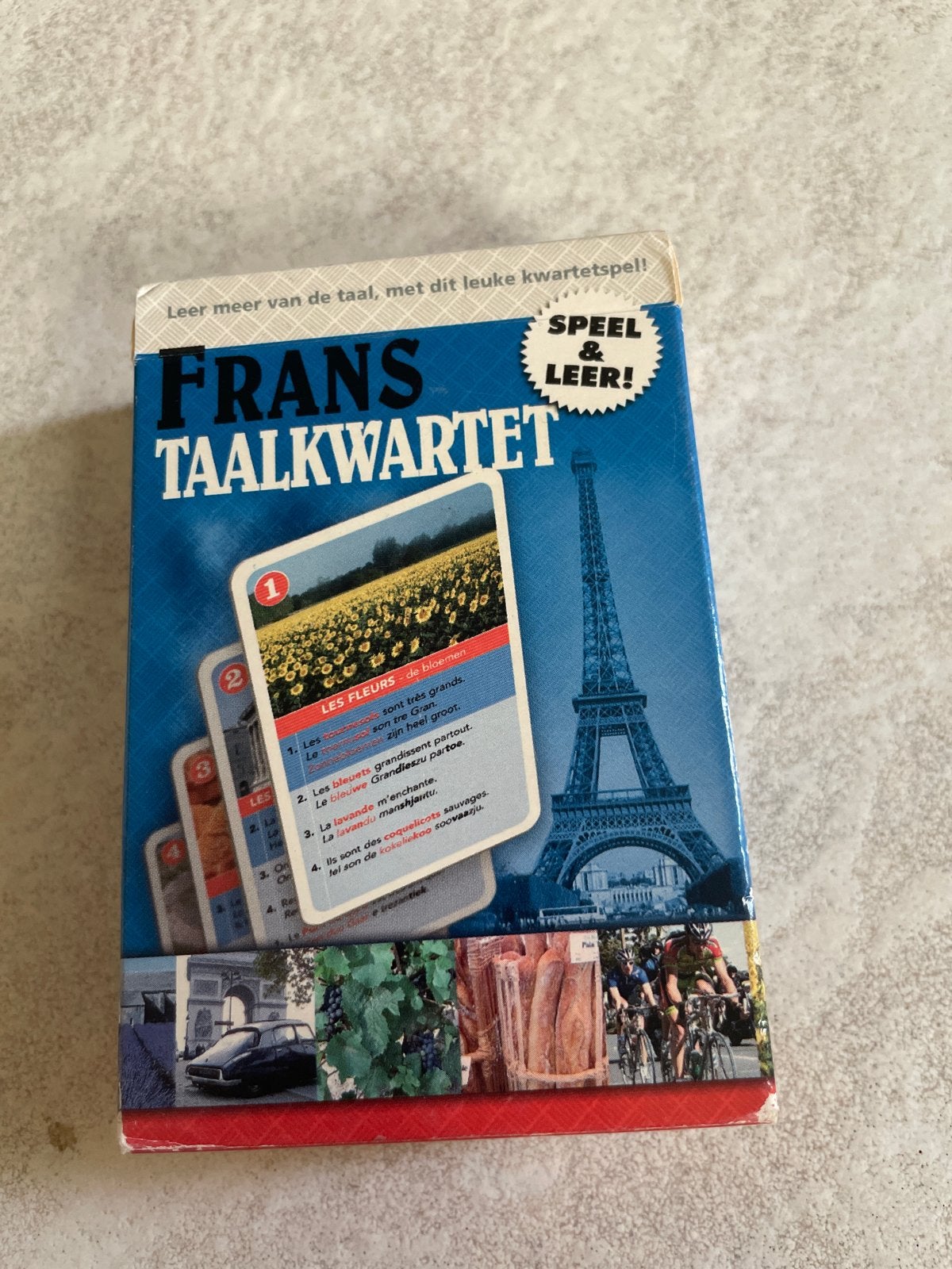 Frans Taalkwartet - Leer spelenderwijs Frans!, Een of twee spelers, Ophalen of Verzenden, Zo goed als nieuw