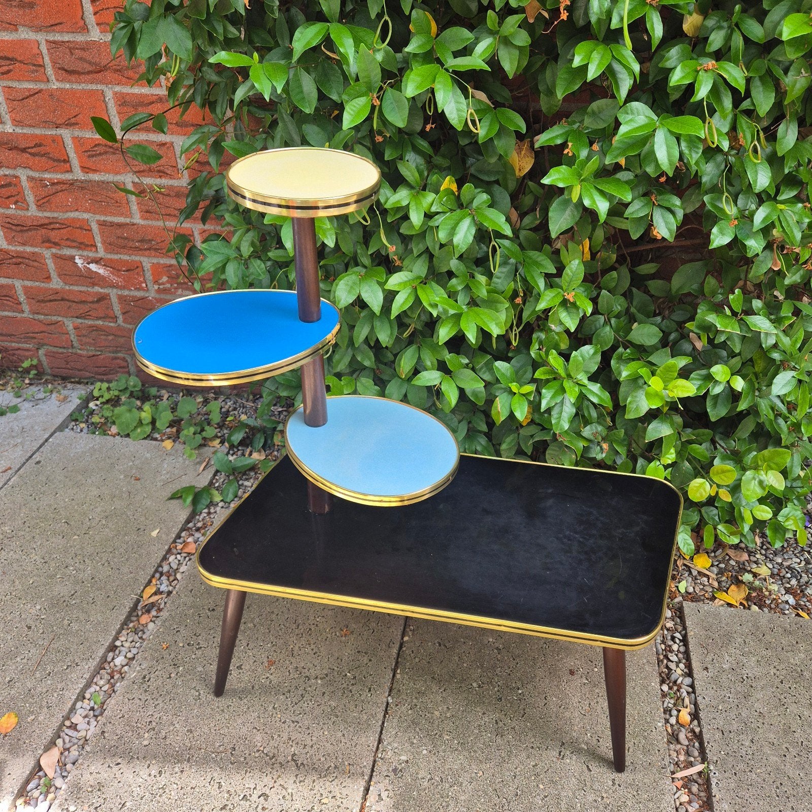 Prachtig vintage seventies plantentafeltje !, Ophalen of Verzenden, Zo goed als nieuw
