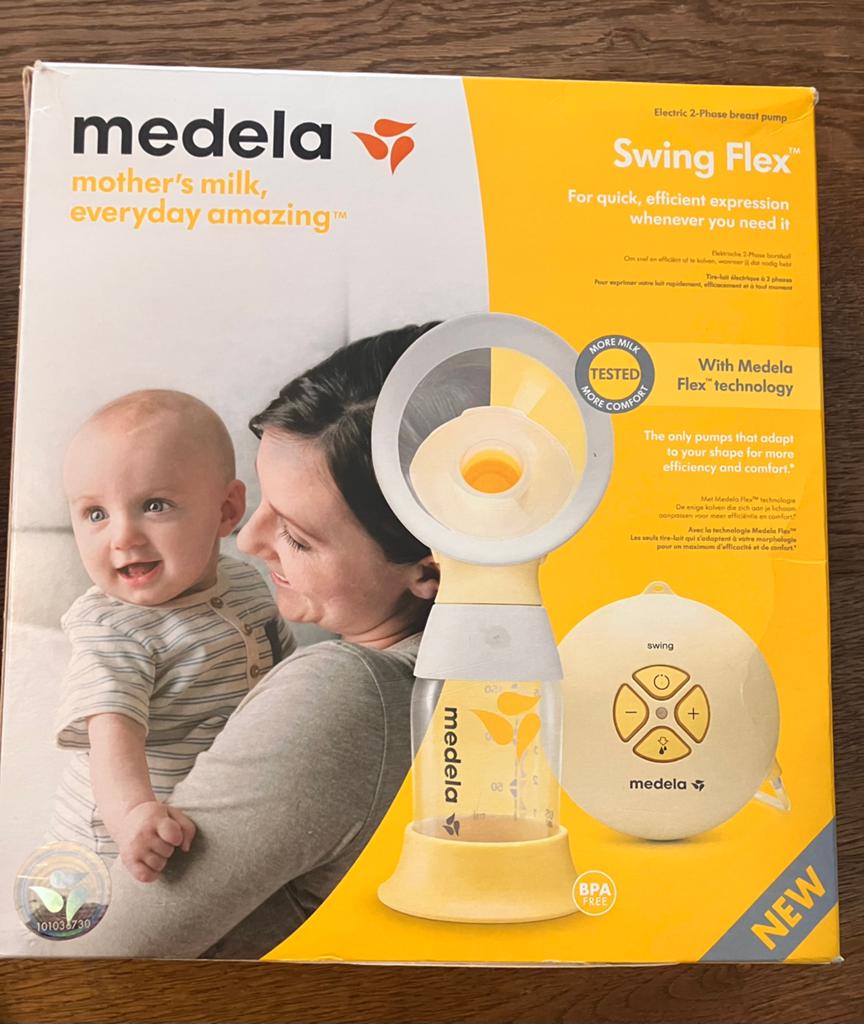 Medela Swing Flex. Borstkolf. Met extra flesje, Ophalen of Verzenden, Gebruikt, Borstkolf