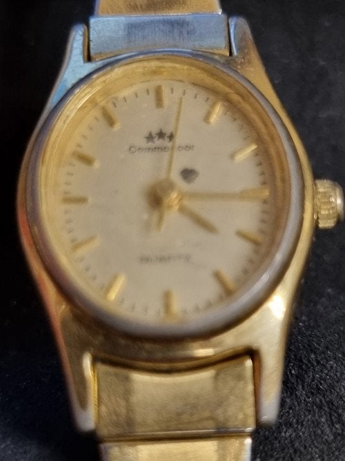 horloge dames vintage commodoor quartz, Sieraden, Tassen en Uiterlijk, Ophalen of Verzenden, 'T Olde Gre-j, Info@toldegrej.nl