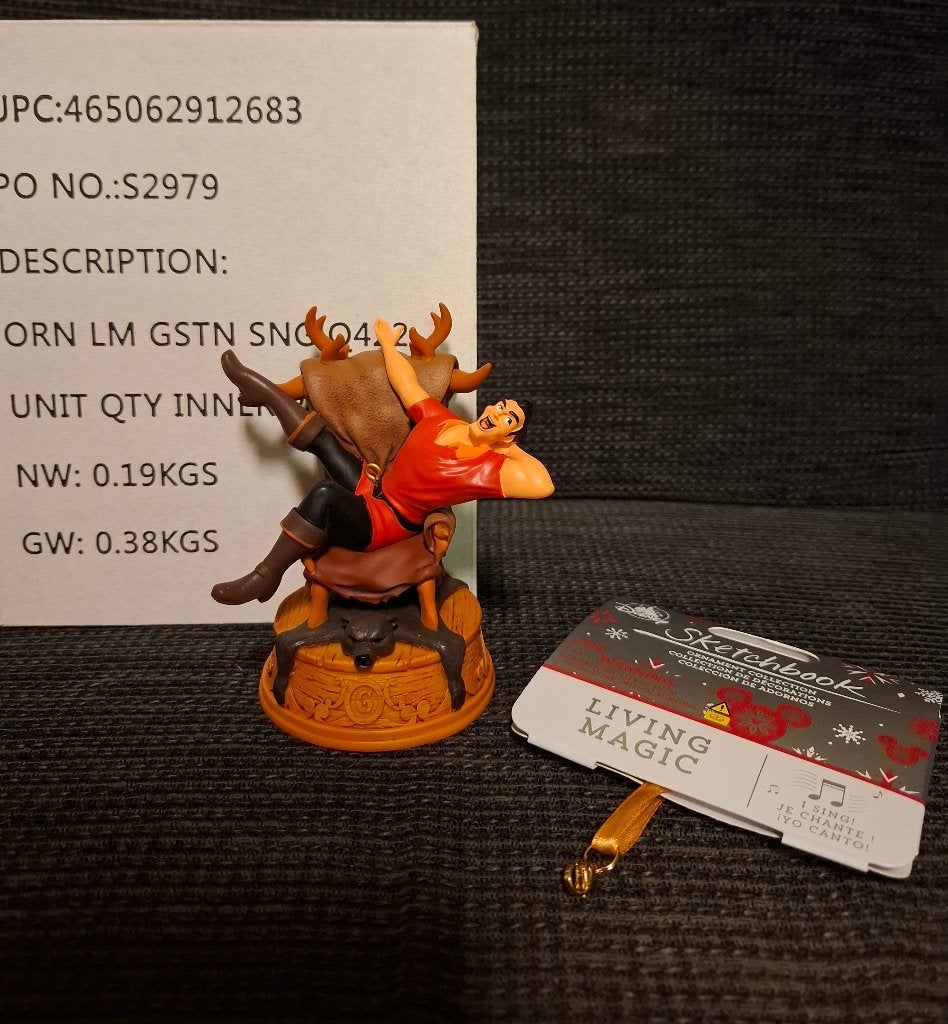 Disney sketsbook ornament Gaston 2022, Ophalen of Verzenden, Overige figuren, Zo goed als nieuw, Overige typen
