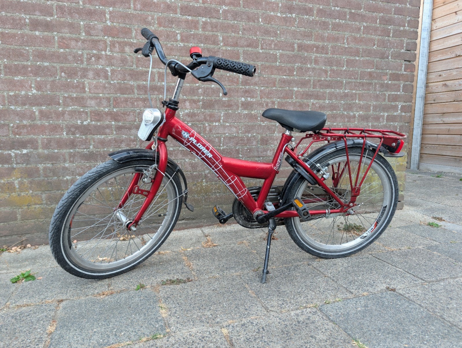 Loekie Explorer kinderfiets rood 20 inch, Ophalen, Terugtraprem, Loekie Explorer, 16 tot 20 inch