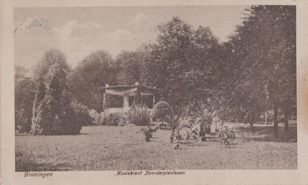 groningen muziektent  noorderplantsoen  1923, Verzamelen, Ophalen of Verzenden, Voor 1920, Noord-Brabant