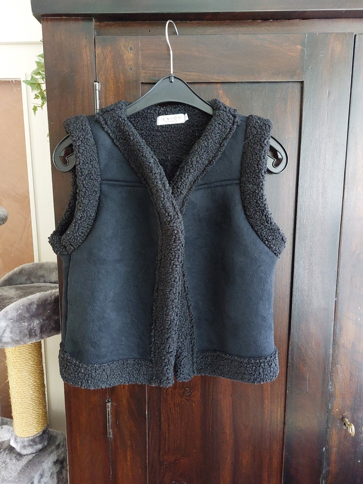 Zwarte  body warmer /Merk Enjoy, Ophalen of Verzenden, Nieuw, Maat 36 (S), Zwart