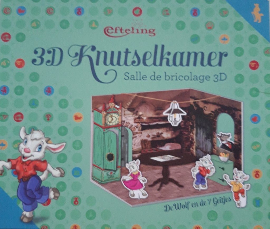 Efteling 3D Knutselkamer De Wolf en de 7 Geitjes NIEUW, Hm, Nieuw, Ophalen of Verzenden, Papier of Karton