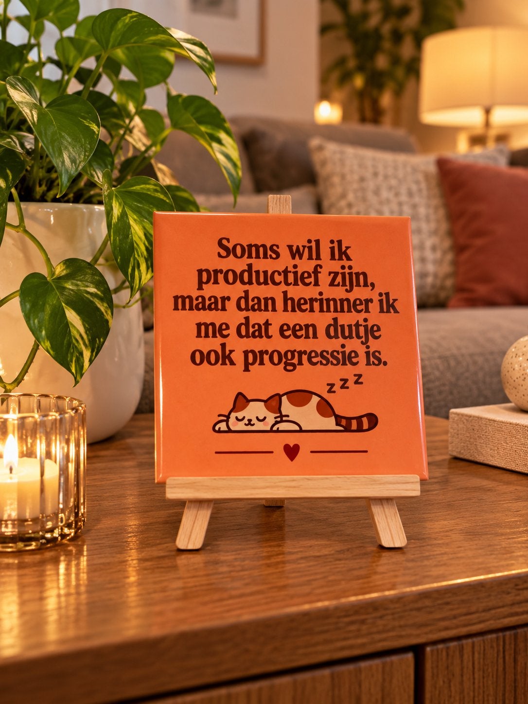 Tegeltje grappige tekst, Ophalen of Verzenden, Nieuw