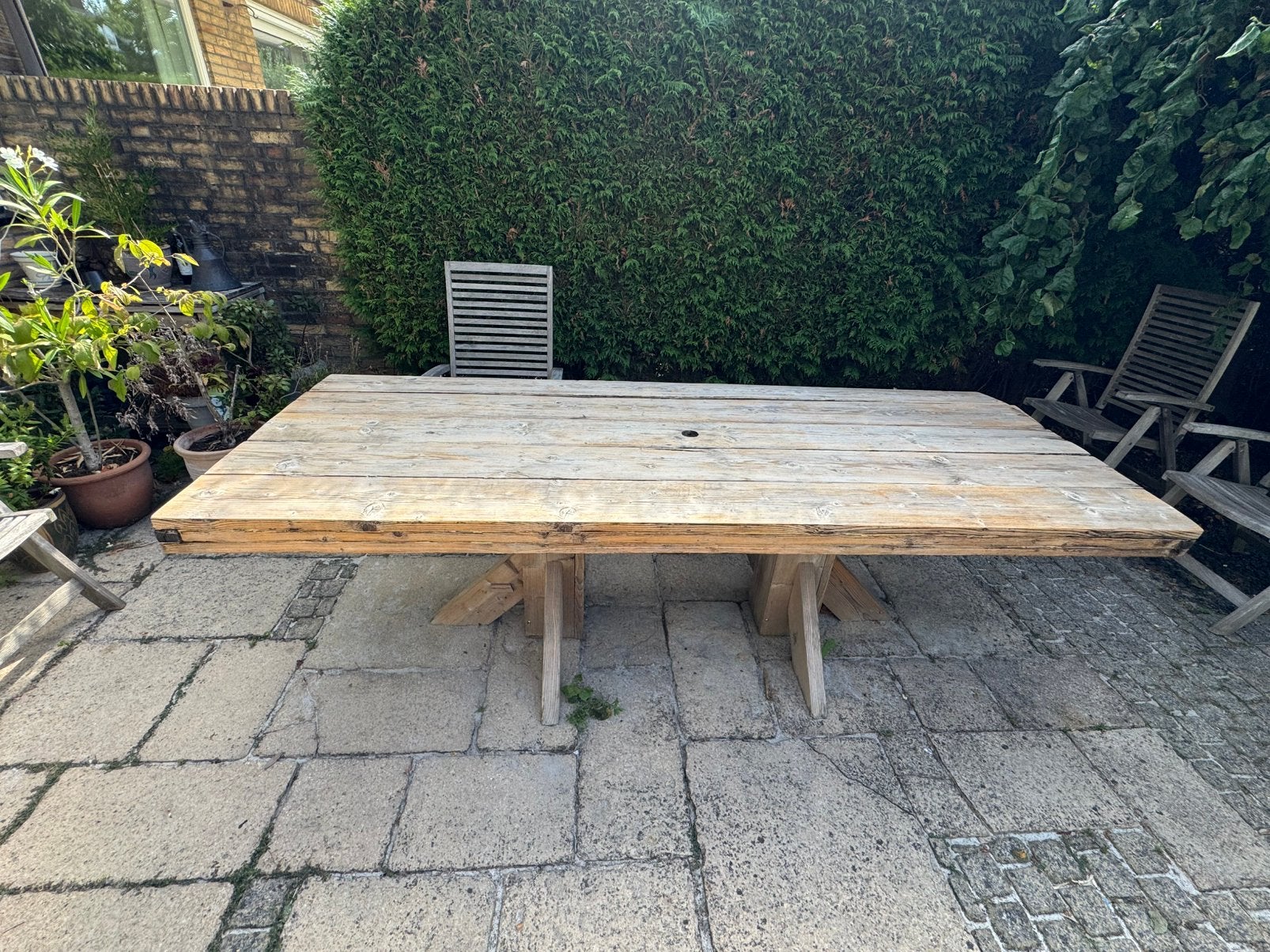 Tuintafel gratis af te halen, Ophalen, Gebruikt, Rechthoekig, Hout