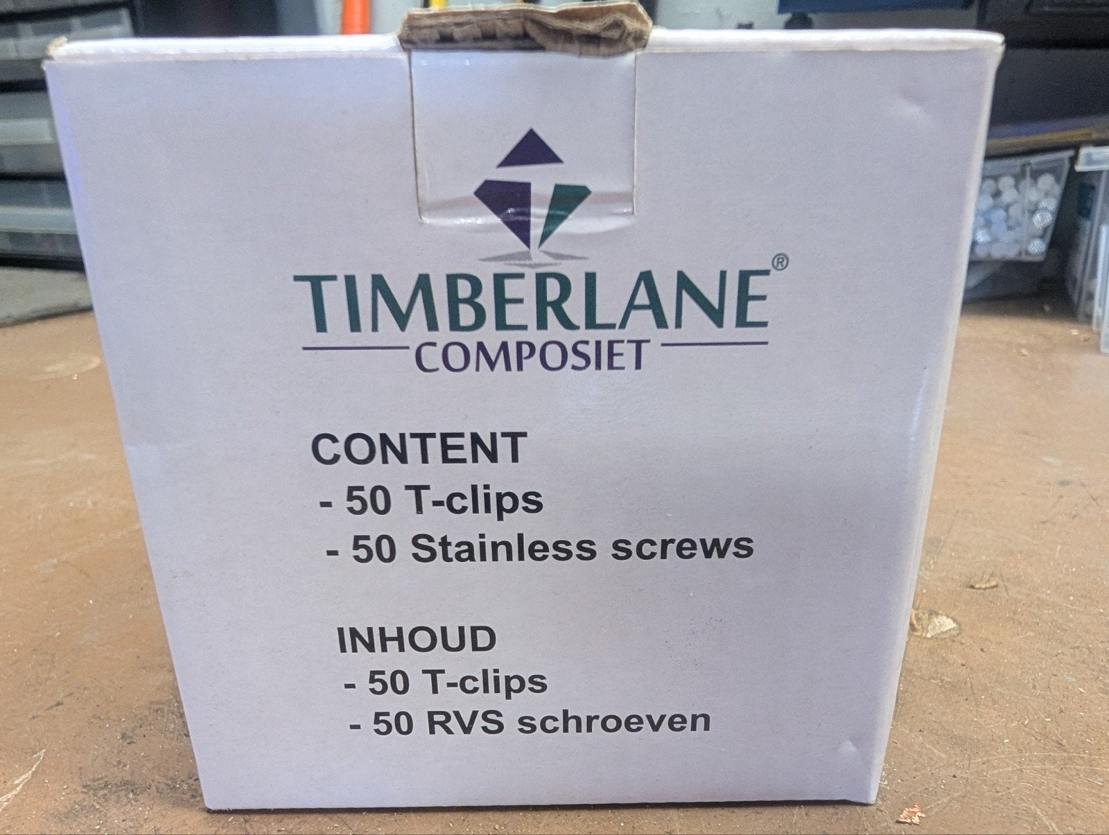 Timberlane Composiet T-clips met RVS schroeven (6 dozen), Overige typen, Nieuw, Ophalen of Verzenden, Minder dan 50 mm