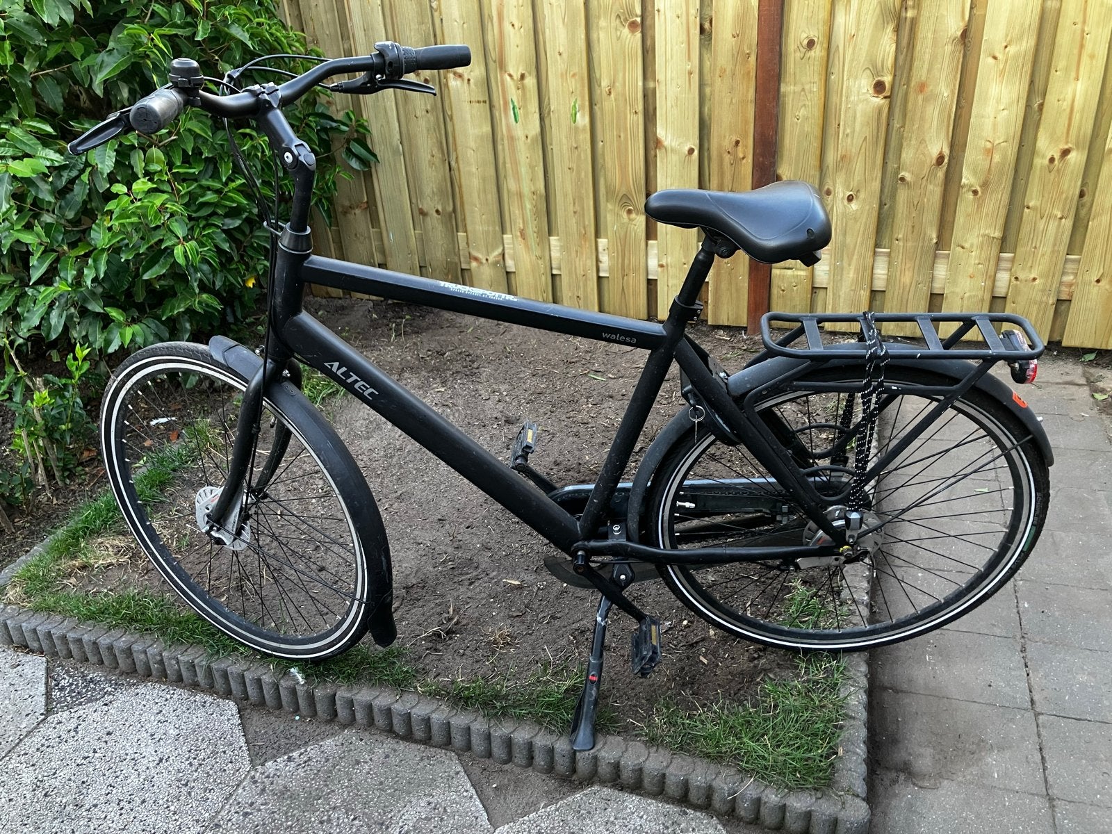 Altec Walesa Herenfiets 28inch Mat Zwart 3v, Terugtraprem, Ophalen, Overige merken, 53 tot 56 cm