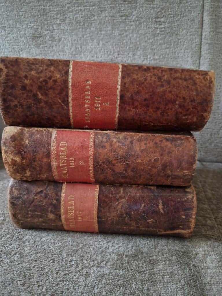 Oude Staatsblad Boeken - Jaren 1914, 1917, 1919, Ophalen of Verzenden, Nederlandse Overheid