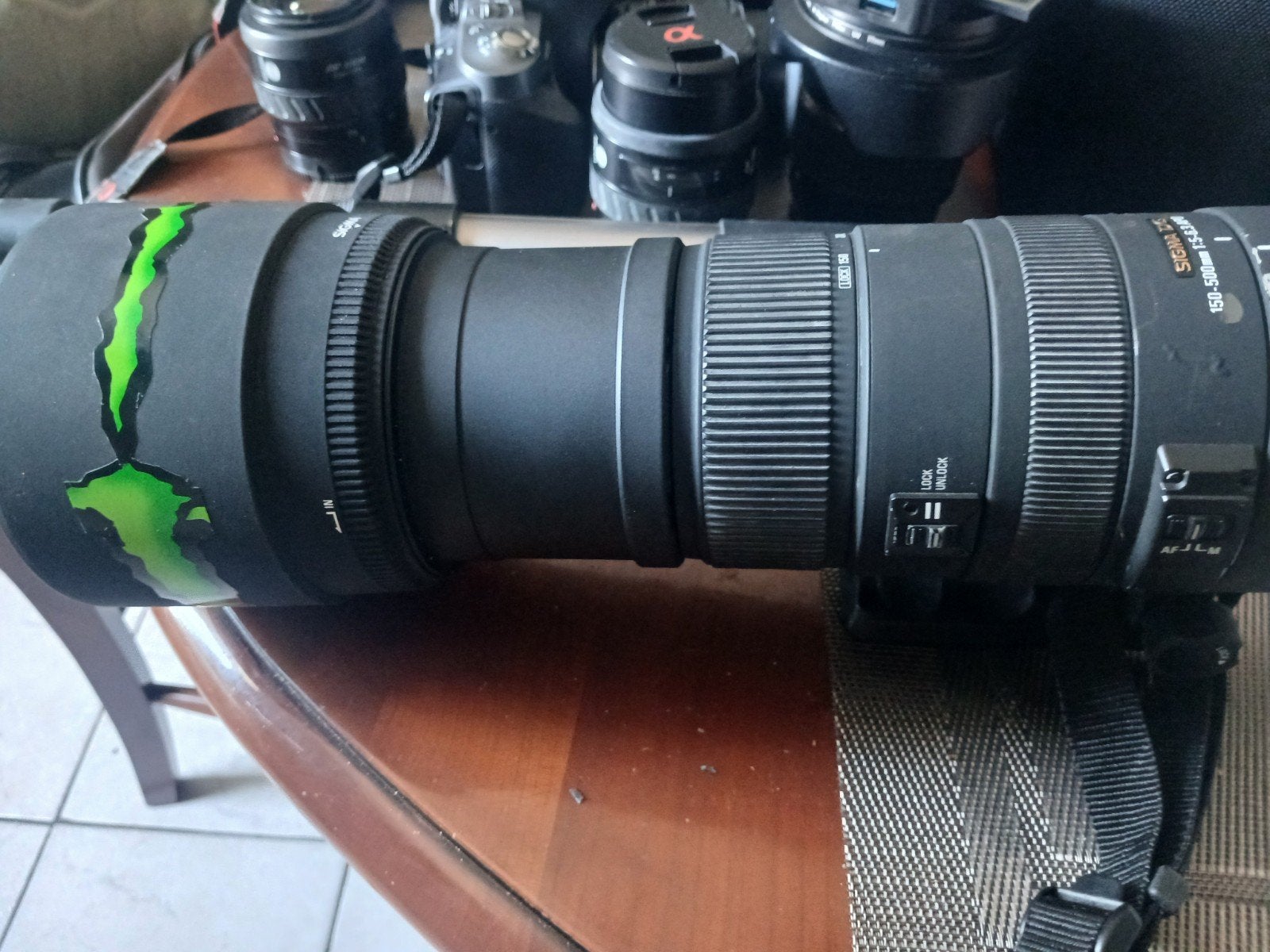 Sony alpha lenz 150x500mm sigma met tas, Ophalen of Verzenden, Telelens