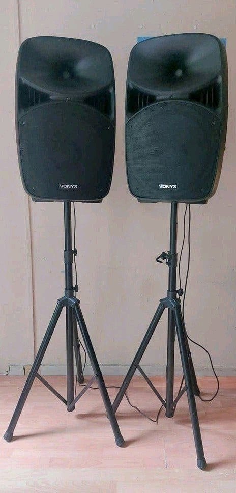 [TE HUUR] - 2 partyspeakers Vonyx VPS215A, Ophalen, Overige merken
