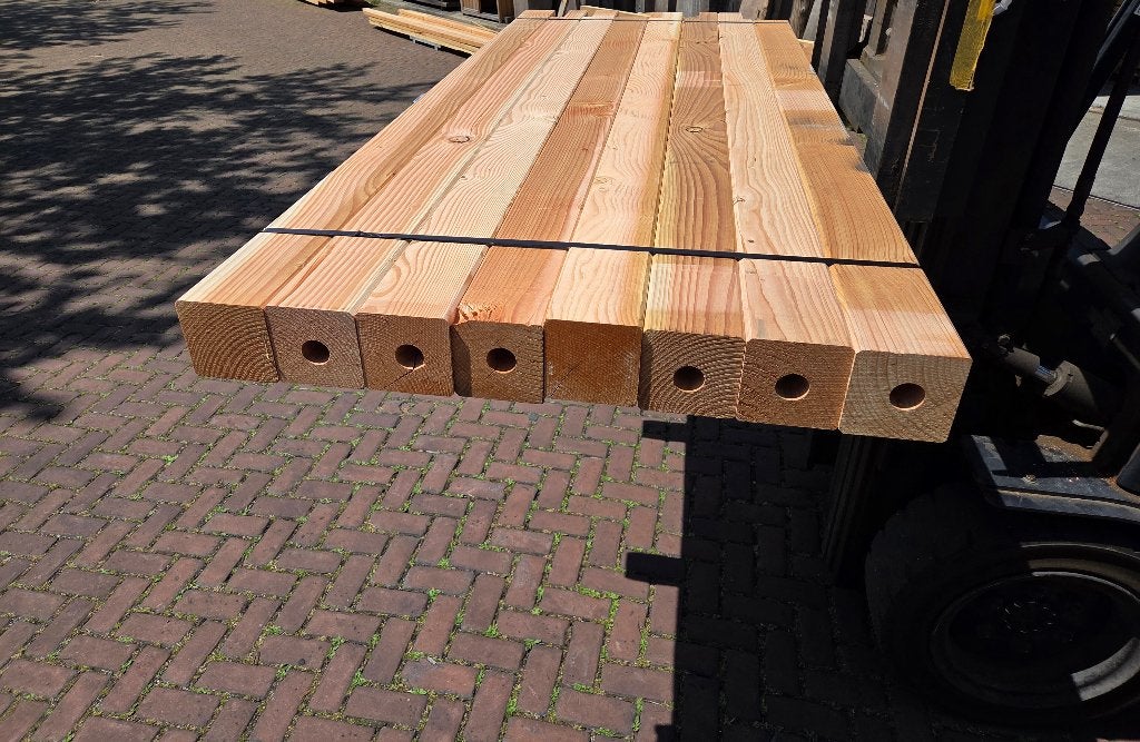8 Douglas palen / balken 12x12 cm 2.20 meter lang - nr: TB6, Ophalen, 180 tot 250 cm, Balken